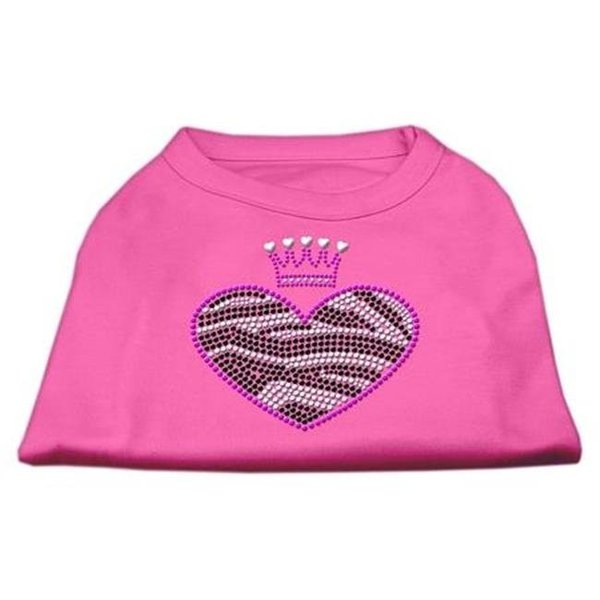 Unconditional Love Zebra Heart Rhinestone Dog Shirt Bright Pink Sm - 10 UN791864